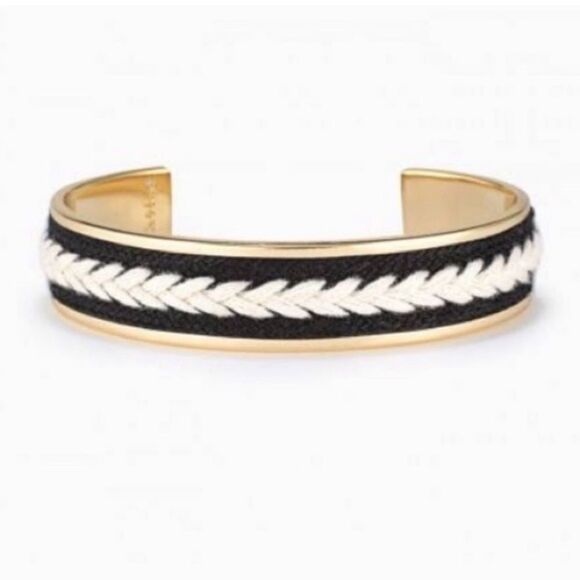 Stella & Dot Illuminate Cuff - Black White Gold ~ Mother Daughter Sister - Picture 3 of 8
